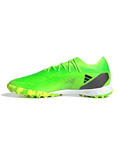 adidas X SPEEDPORTAL.1 Turf Unisex Football Soccer Shoes, Solar Green/Core Black/Solar Yellow