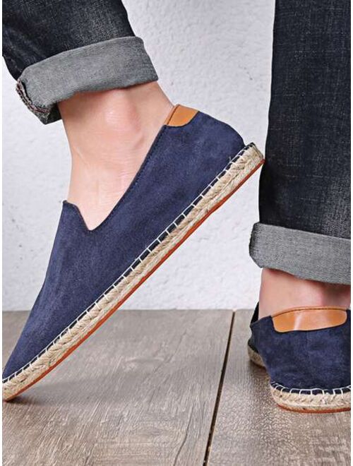 Shein Men Slip On Espadrille Loafers, Vacation Outdoor Loafers