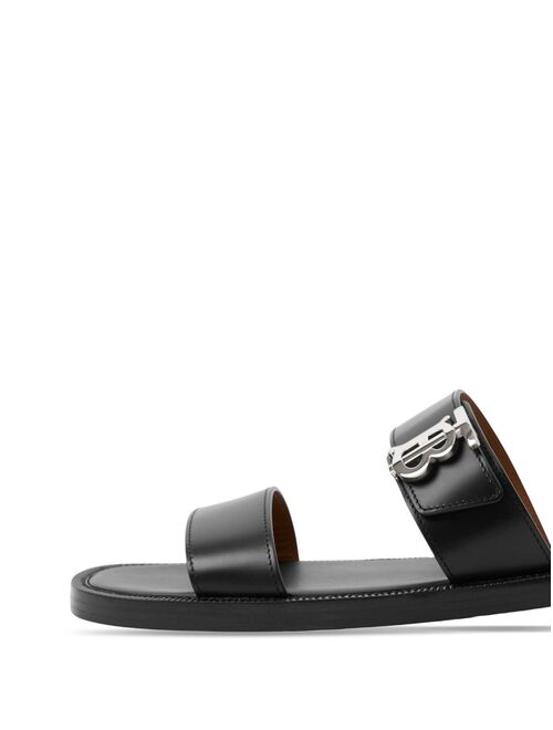 Burberry monogram-motif leather sandals