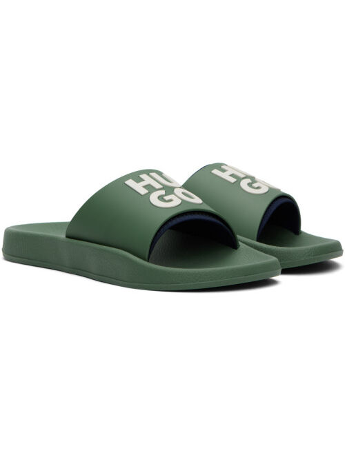 Hugo Green Stacked Sandals