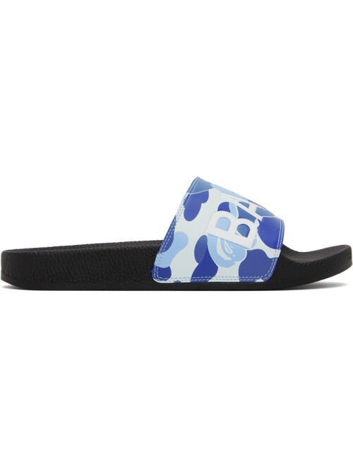 BAPE Blue & Black ABC Camo Slides