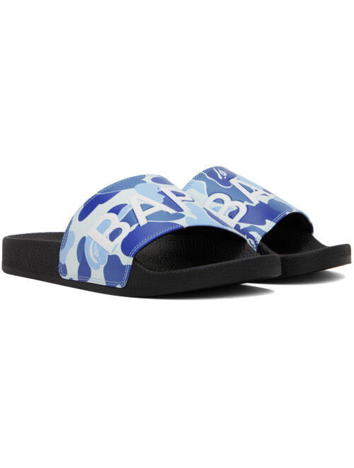 BAPE Blue & Black ABC Camo Slides