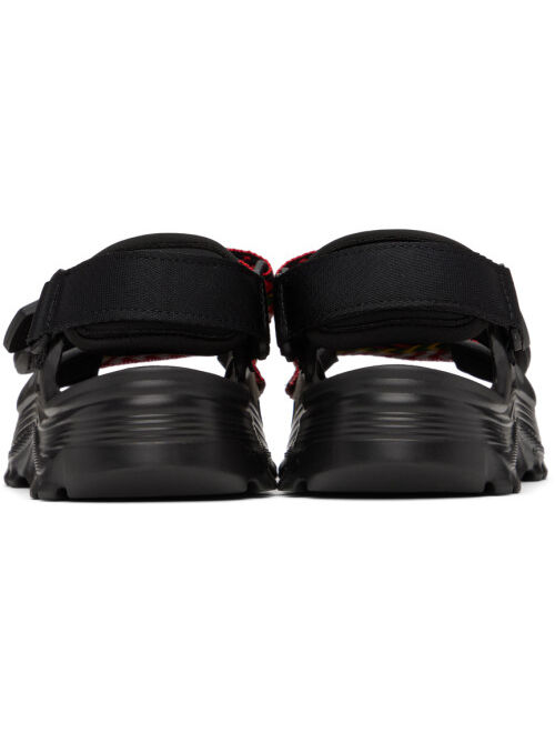 Lanvin Black Suicoke Edition Curb Laces Sandals