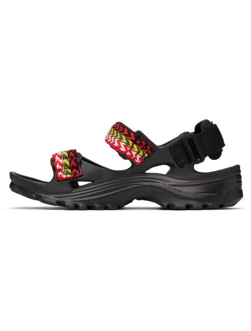 Lanvin Black Suicoke Edition Curb Laces Sandals