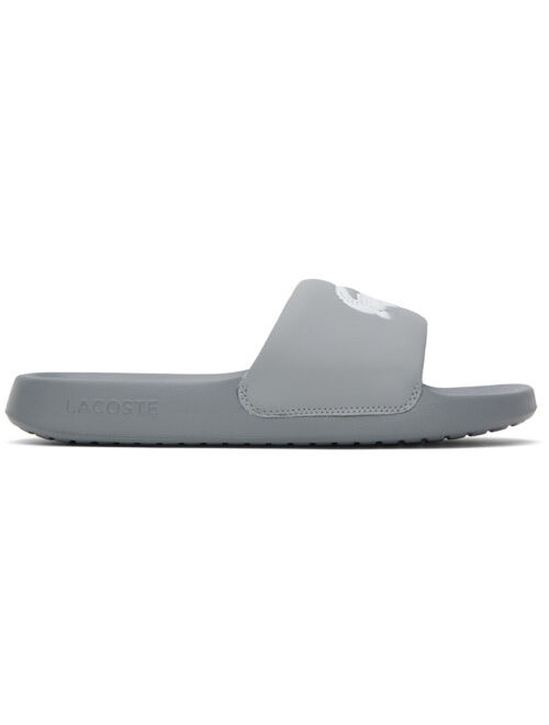 Lacoste Gray Croco Slides