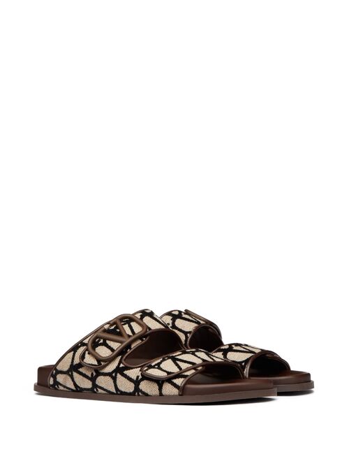 Valentino Garavani VLogo Toile Iconographe double-strap sandals