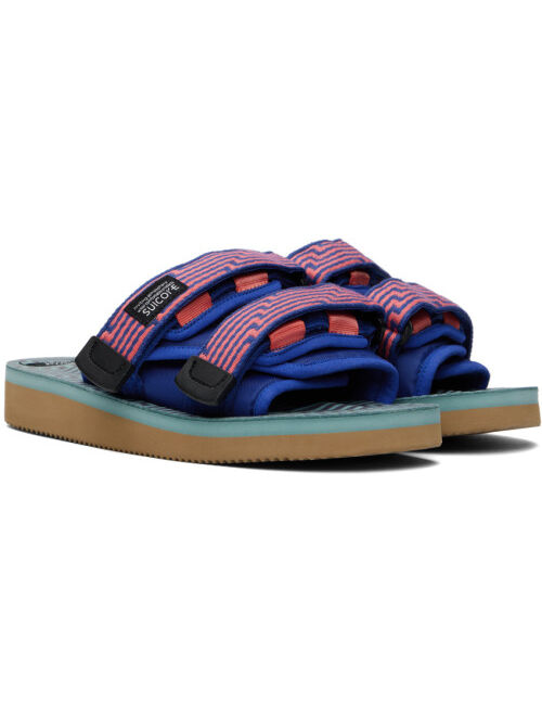 Suicoke Blue & Orange MOTO-JC01 Sandals