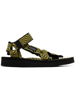 Suicoke Black & Yellow DEPA-JC01 Sandals