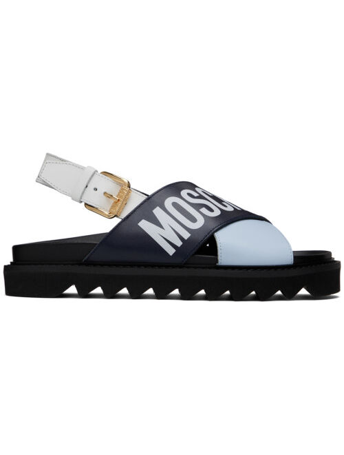 Moschino Multicolor Criss-Cross Sandals