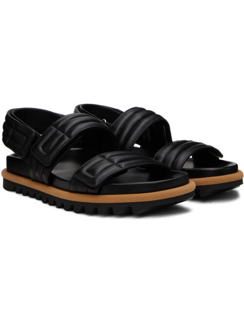 Dries Van Noten Black Padded Sandals