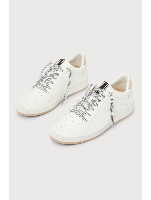 Shu Shop Paz Sand Suede Lace-Up Distressed Sneakers