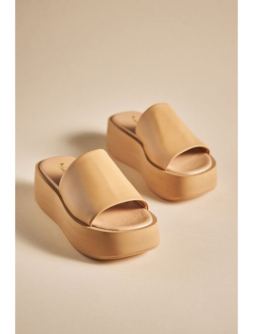 By Anthropologie Platform Slide Sandals