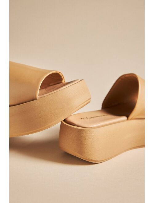 By Anthropologie Platform Slide Sandals