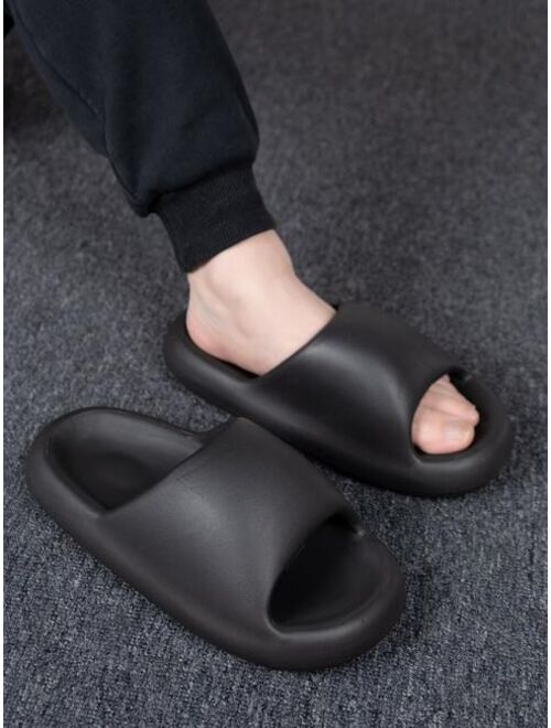 Men Non slip Single Band Solid Slides Fashionable EVA Slides For Summer