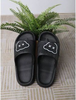 Men Cartoon Graphic Bathroom Slippers EVA Fashion Slides