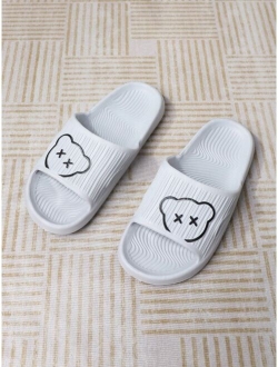 Men Cartoon Graphic Bathroom Slippers EVA Fashion Slides