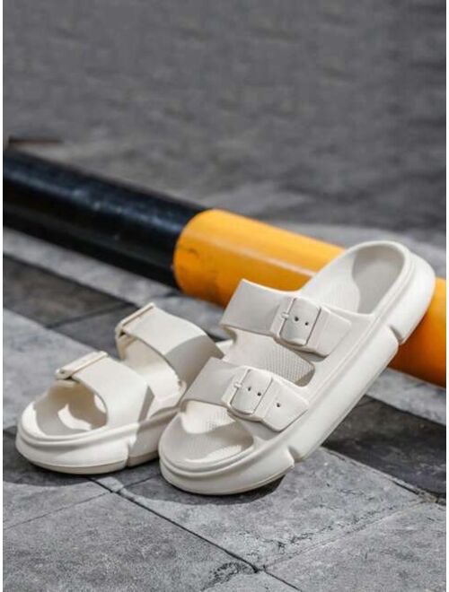 Men Buckle Decor Slides Fashion Summer Slides