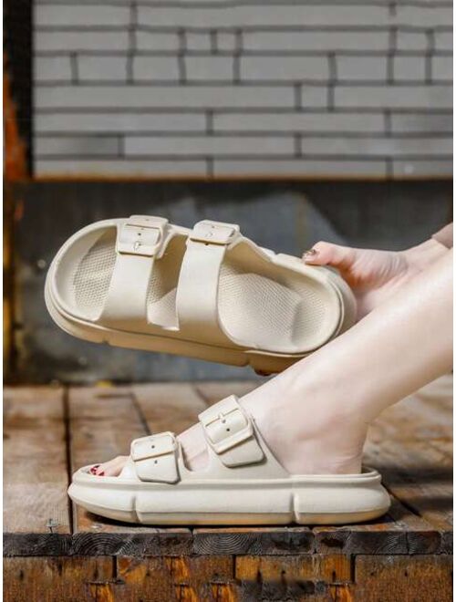 Men Buckle Decor Slides Fashion Summer Slides