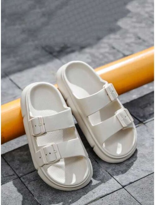 Men Buckle Decor Slides Fashion Summer Slides