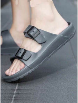 Men Buckle Decor Slides Fashion Outdoor EVA Slides