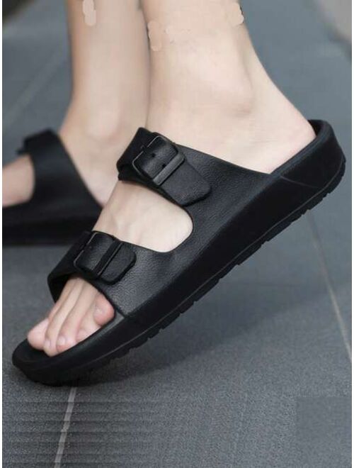 Men Buckle Decor Slides Fashion Outdoor EVA Slides