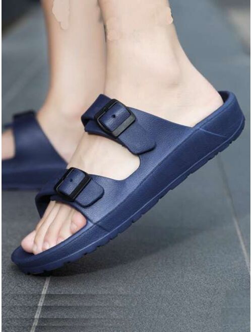 Men Buckle Decor Slides Fashion Outdoor EVA Slides