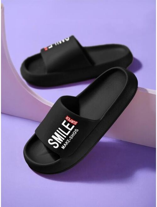 Men Minimalist Single Band Slides Fashion Slippers