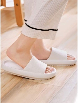 Cool Black Slippers For Men Minimalist Single Band Slides