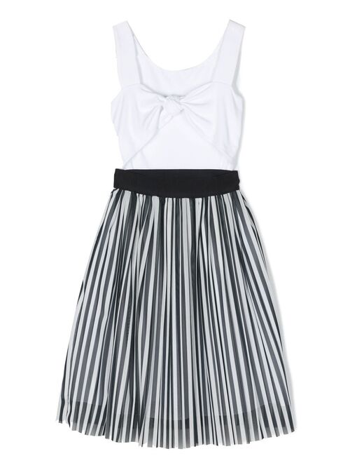 Lapin House Love stripe-print sleeveless dress