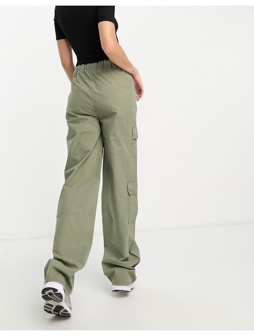 ASOS Tall ASOS DESIGN Tall oversized cargo pants with multi pockets in khaki