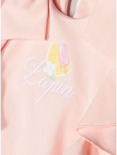 Lapin House logo-print cotton dress