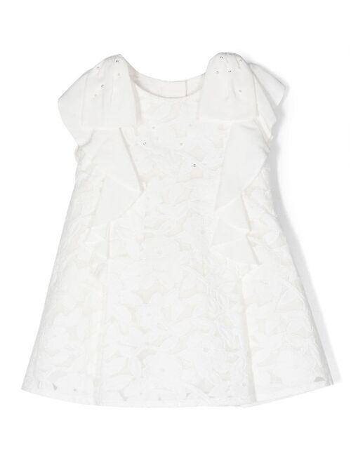 Lapin House ruffled floral-lace dress