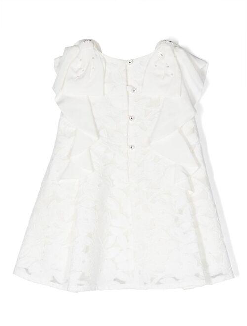 Lapin House ruffled floral-lace dress