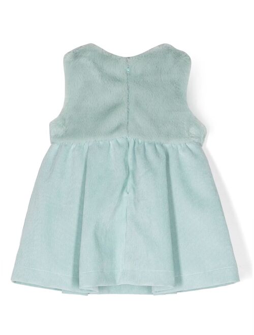 Lapin House bow-detail pleated dress