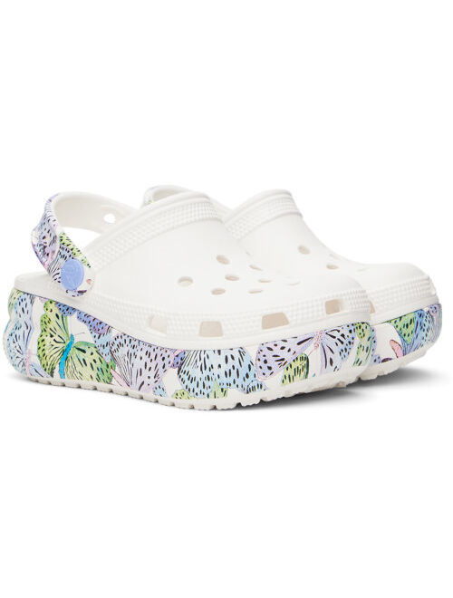 CROCS Kids White Classic Cutie Butterfly Clogs