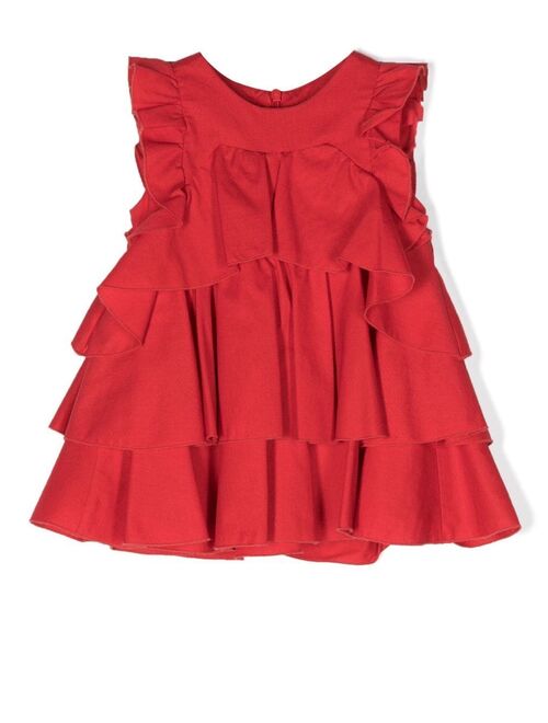 Lapin House ruffle detail tiered dress