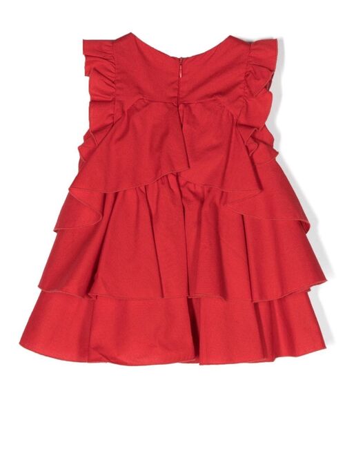 Lapin House ruffle detail tiered dress