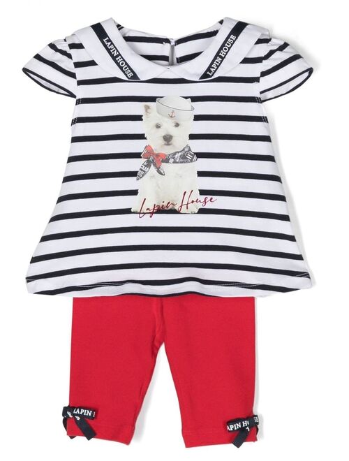 Lapin House dog-print trouser set