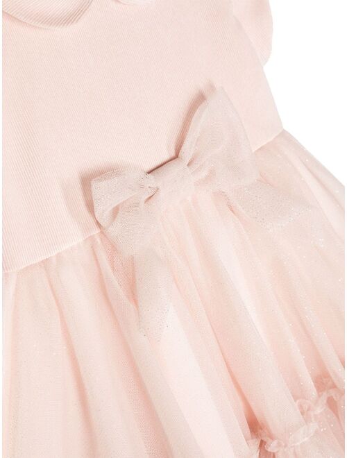 Lapin House bow-detail flared dress
