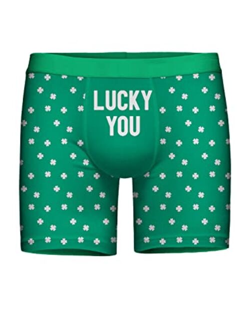 Tipsy Elves St Patrick's Day Men's Boxer Briefs Underwear with Fun and Classic Patterns