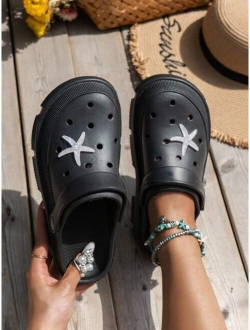 Women Heart Decor Hollow Out Vented Clogs Fashion Outdoor EVA Clogs