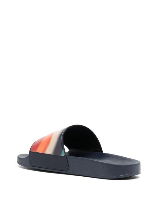 Paul Smith striped flat slides