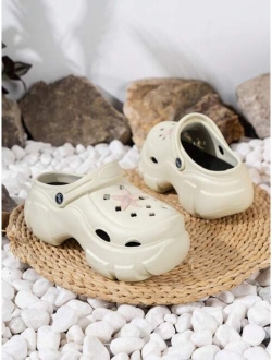 Women Multi way Wear Octopus Crab Decor Flatform Vented Clogs Fashionable EVA Clogs For Summer