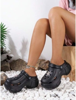 Women Multi way Wear Octopus Crab Decor Flatform Vented Clogs Fashionable EVA Clogs For Summer