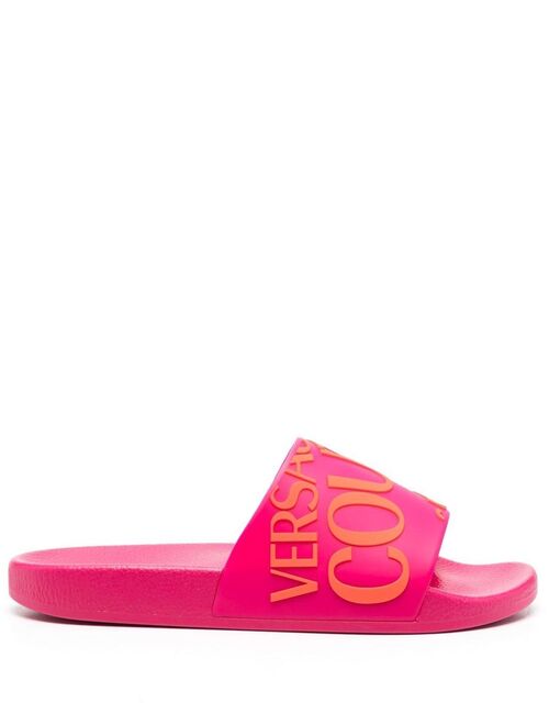 Versace Jeans Couture logo-print slides