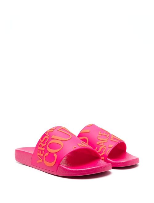 Versace Jeans Couture logo-print slides