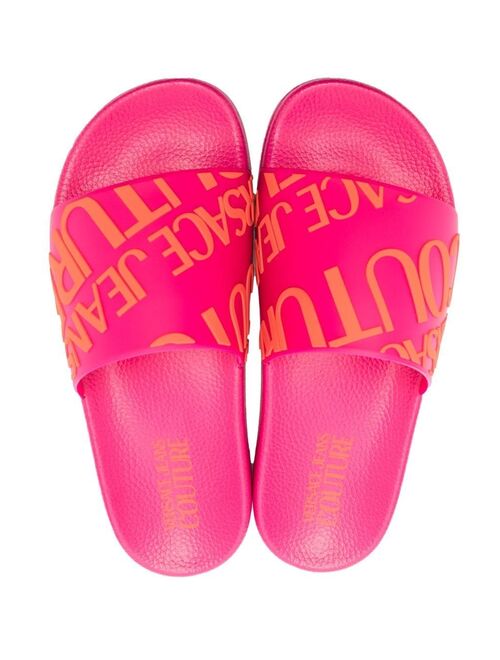 Versace Jeans Couture logo-print slides