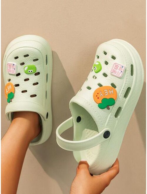 Women Cartoon Decor Vented Clogs EVA Slingback Fashion Clogs