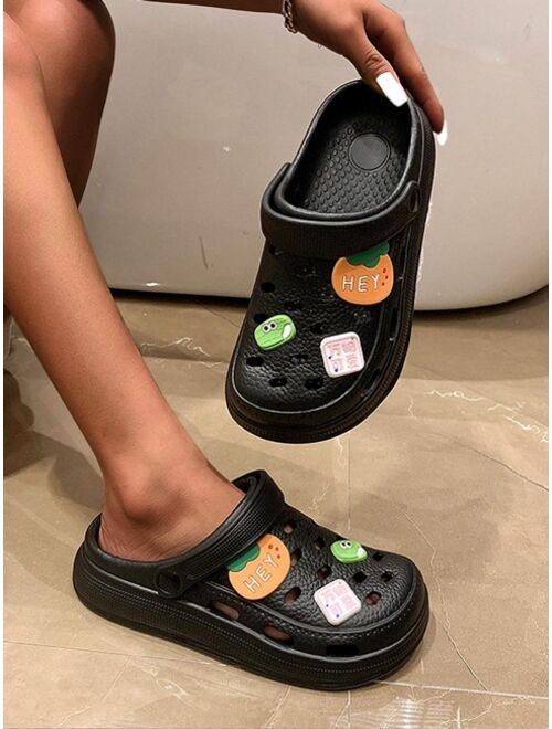 Women Cartoon Decor Vented Clogs EVA Slingback Fashion Clogs