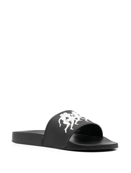 CARNE BOLLENTE embossed print slide sandals